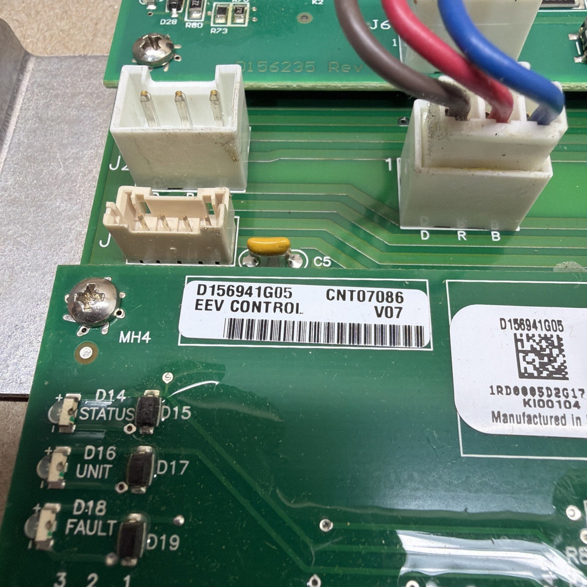 Trane D803401G07 Complete Control Board w/ Back Panel K100104 CNT07086