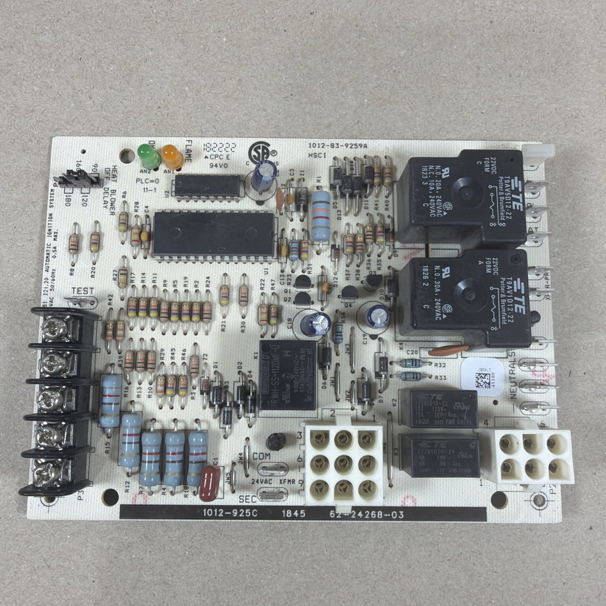TESTED🔥 Carrier 1012-83-9259A Furnace Control Board 62-24268-03 1012-925C