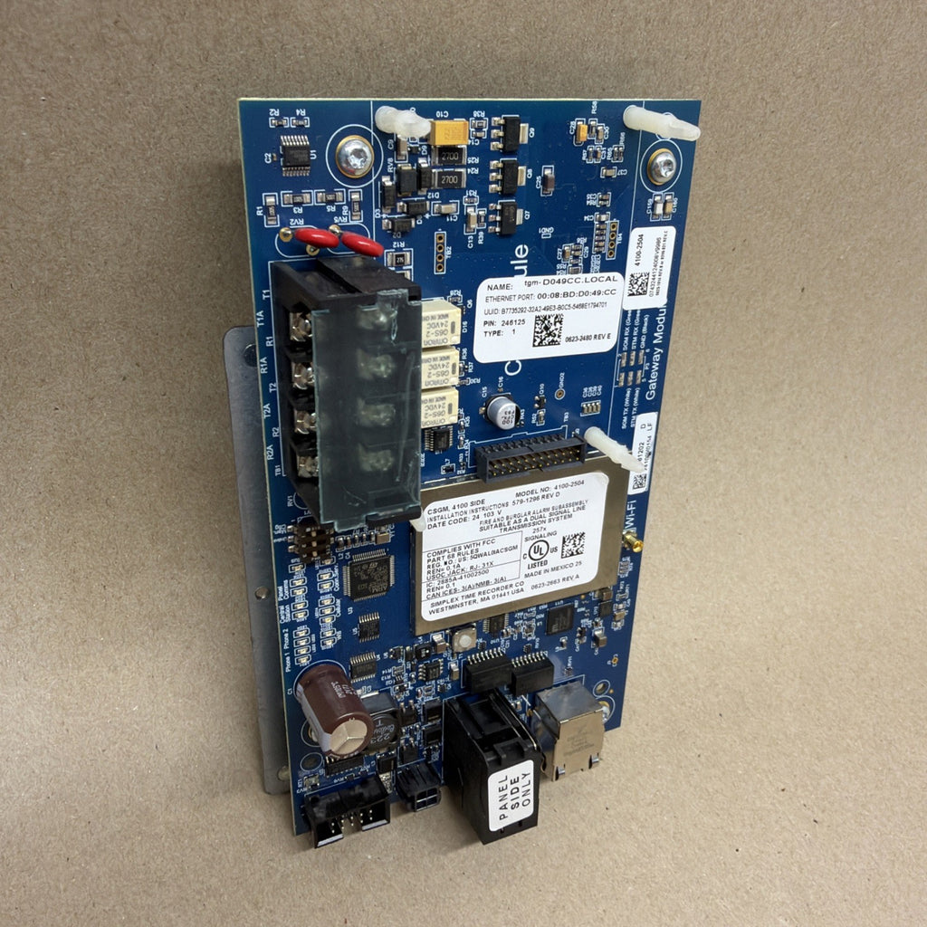 ✅. Simplex 4100-2504 Gateway Module Fire And Burglar Alarm 579-1296 REV D
