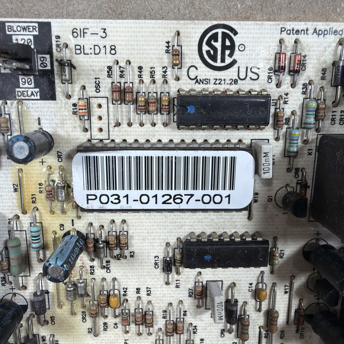 🔥 York Coleman P031-01267-001 Furnace Circuit Board SOURCE1 031-01267-001A (C64
