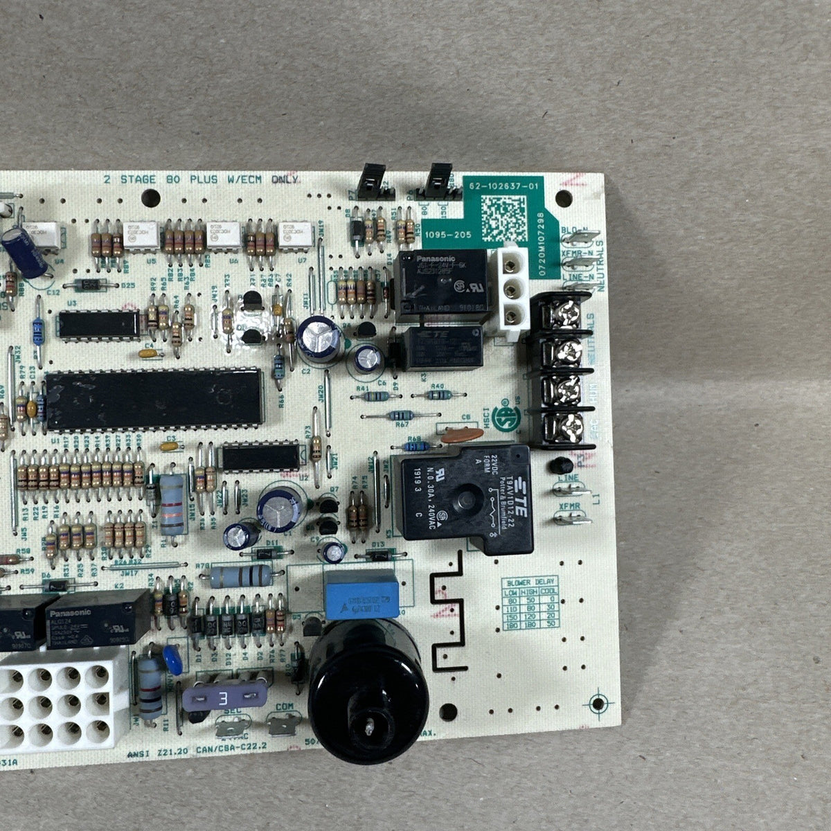 Rheem 1095-83-2031A  Furnace Control Board 62-102637-01  1095-205. (B323)