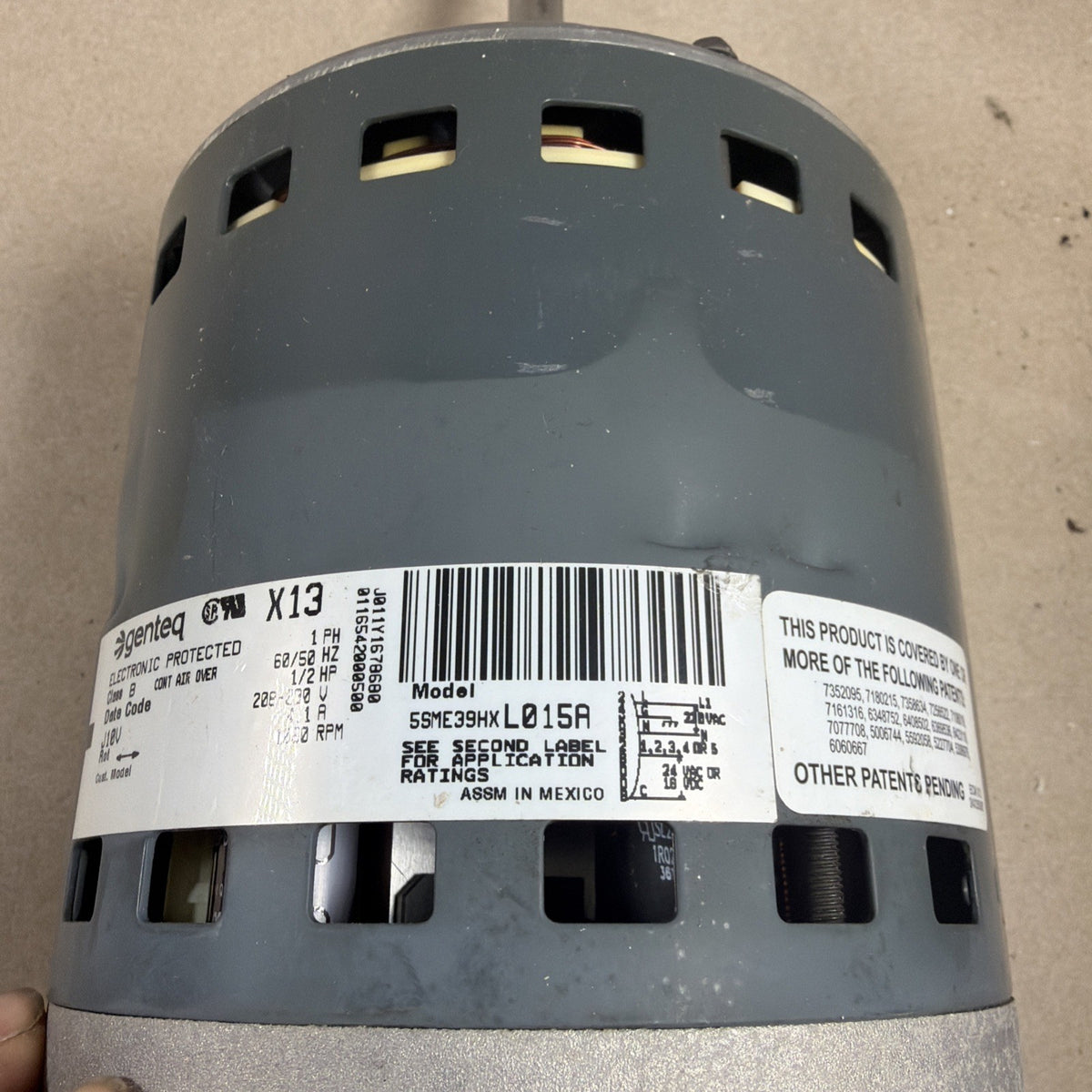 TESTED🔥 GE Genteq ECM X13 1/2 HP Blower Motor 5SME39HXL015A 604253-07 FM19
