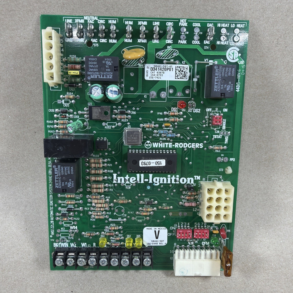 TESTED🔥 50V61-507-05 TRANE White Rodgers Furnace Control Board D341420P01