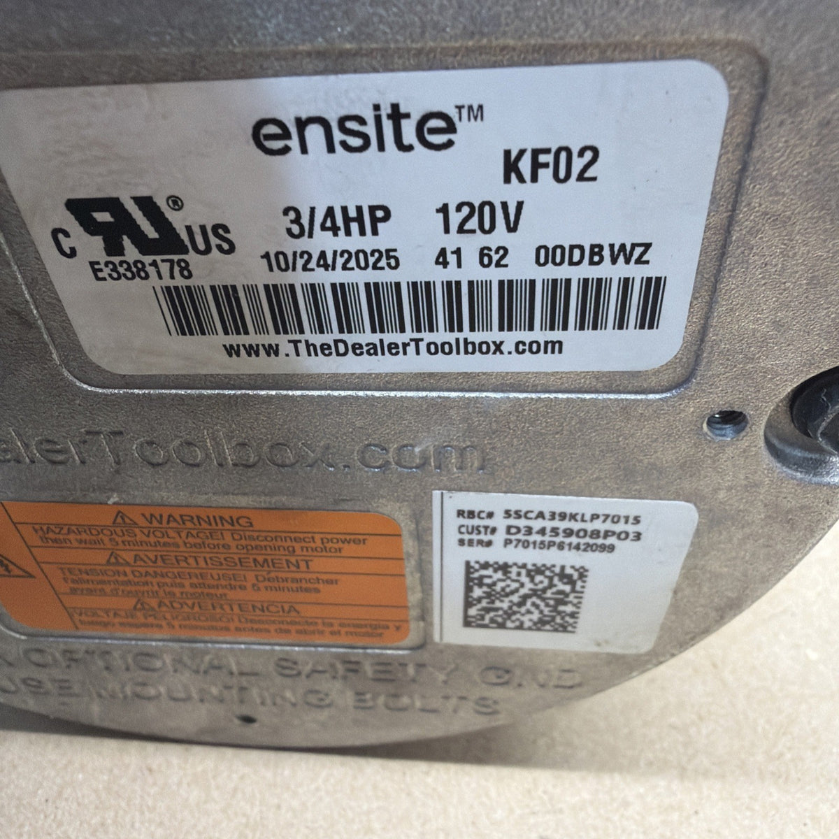 🔥 Genteq ensite 5SCA39KLP7015 ECM Blower Motor 3/4HP 120V 1PH D346724A05 KF02