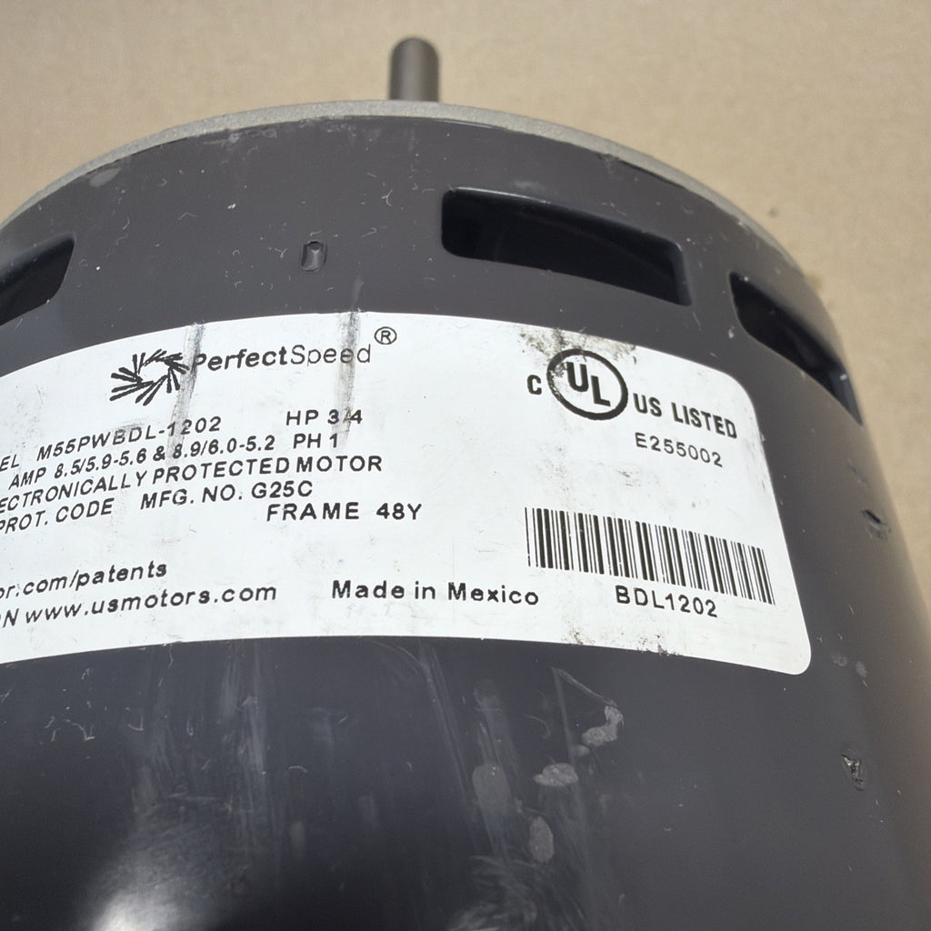 TESTED✅ US MOTORS M55PWBDL-1202 Blower 107602-02 3/4HP 115/230V 1250RPM CWLE