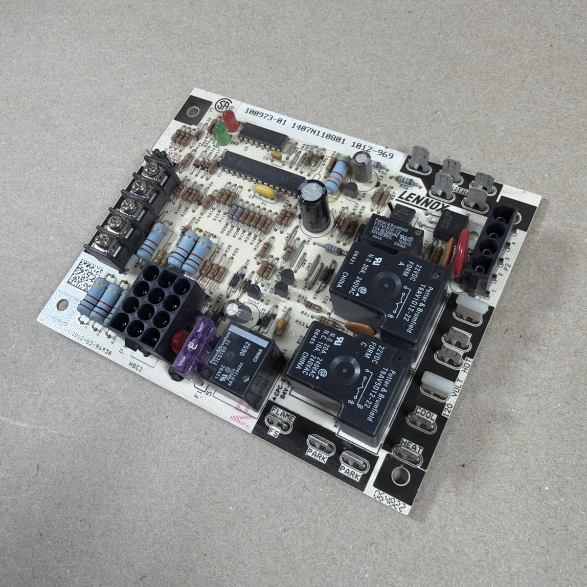 TESTED🔥. LENNOX 1012-83-9693A FURNACE CONTROL BOARD 100973-01  1012-969