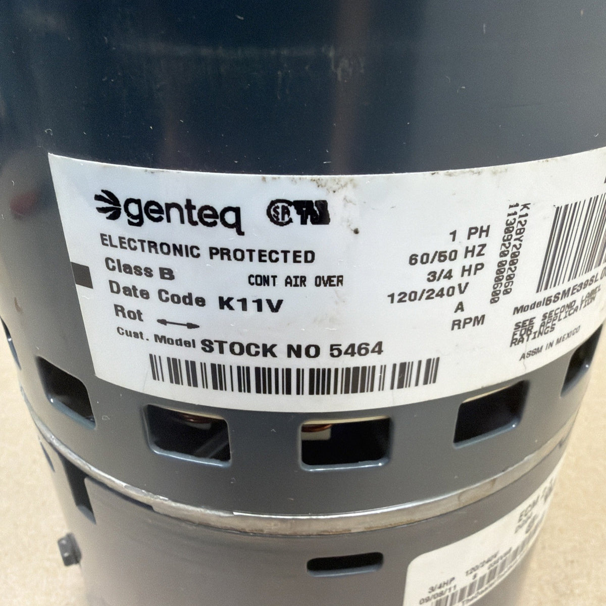 ✅ Trane 5SME39SL0674 3/4HP ECM 2.3 DG04 Genteq Blower Motor CCW 120/240V