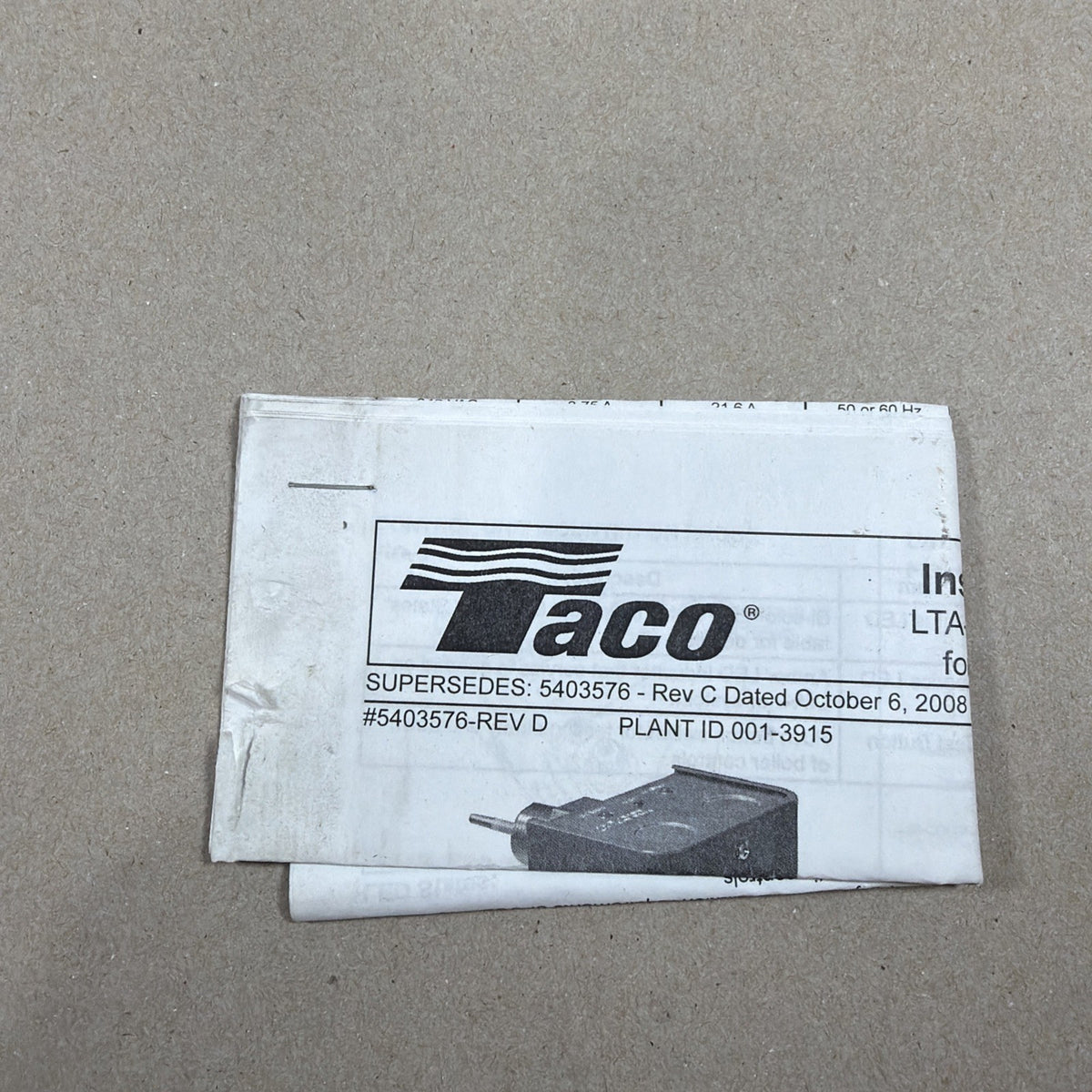 NEW 🔥 TACO LTA1203S-2 / LTA1203S2 Boiler