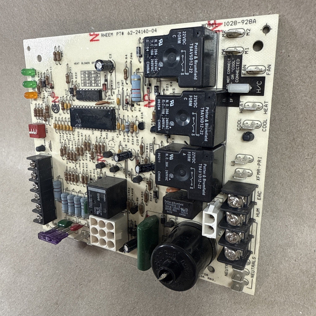 RHEEM RUDD 1028-83-9282B FURNACE CONTROL CIRCUIT BOARD 62-24140-04 1028-928 (F5)