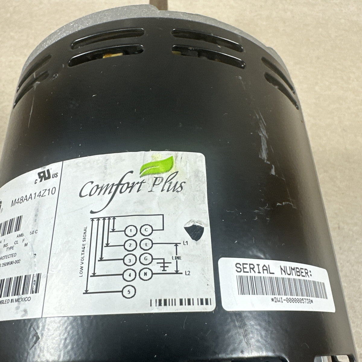 TESTED!!!  A.O. Smith M48A33Z10 Motor CCWLE. 208/230. 817203. 1/2 HP  (I79)