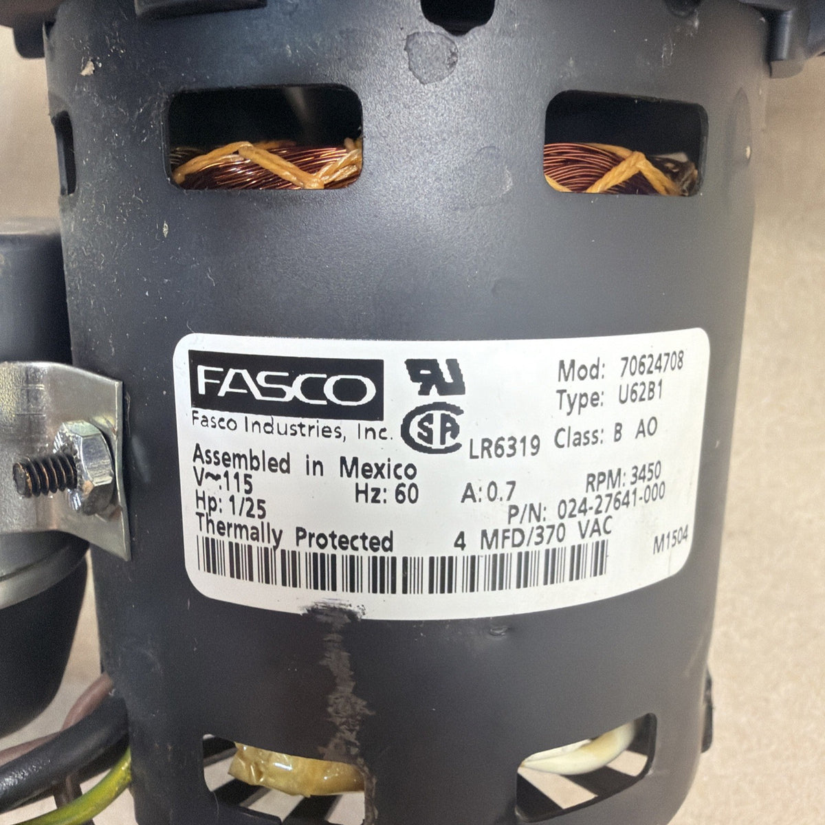 ✅ FASCO 70624708 Swirlwind Draft Inducer Blower Motor Assembly 024-27641-000
