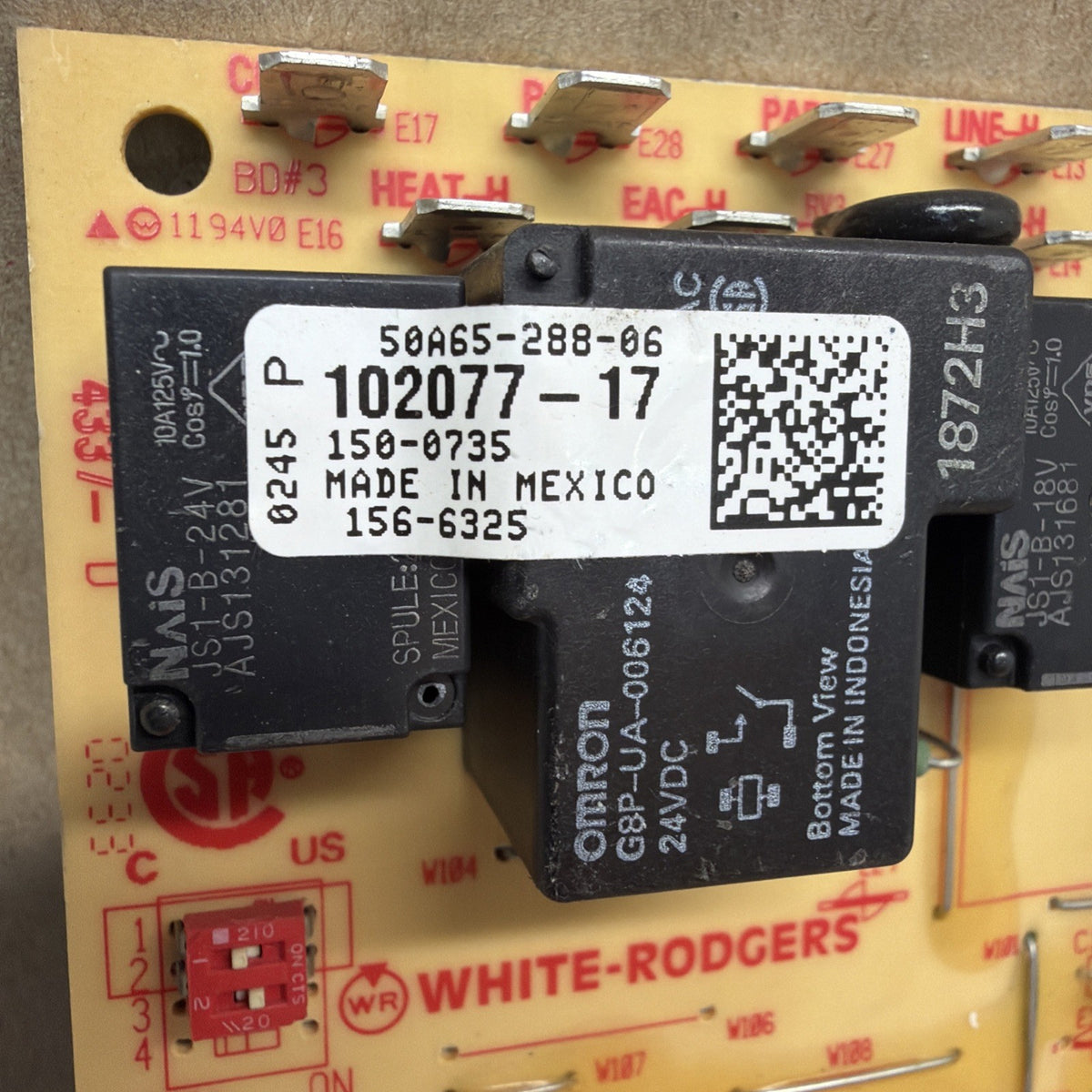TESTED✅ Amana 102077-17 Furnace Control Board White-Rodgers 50A65-288-06