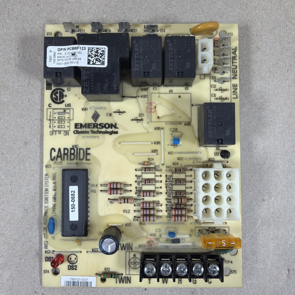 TESTED🔥 Furnace Control Board White Rodgers 50T55-289-04, PCBBF123