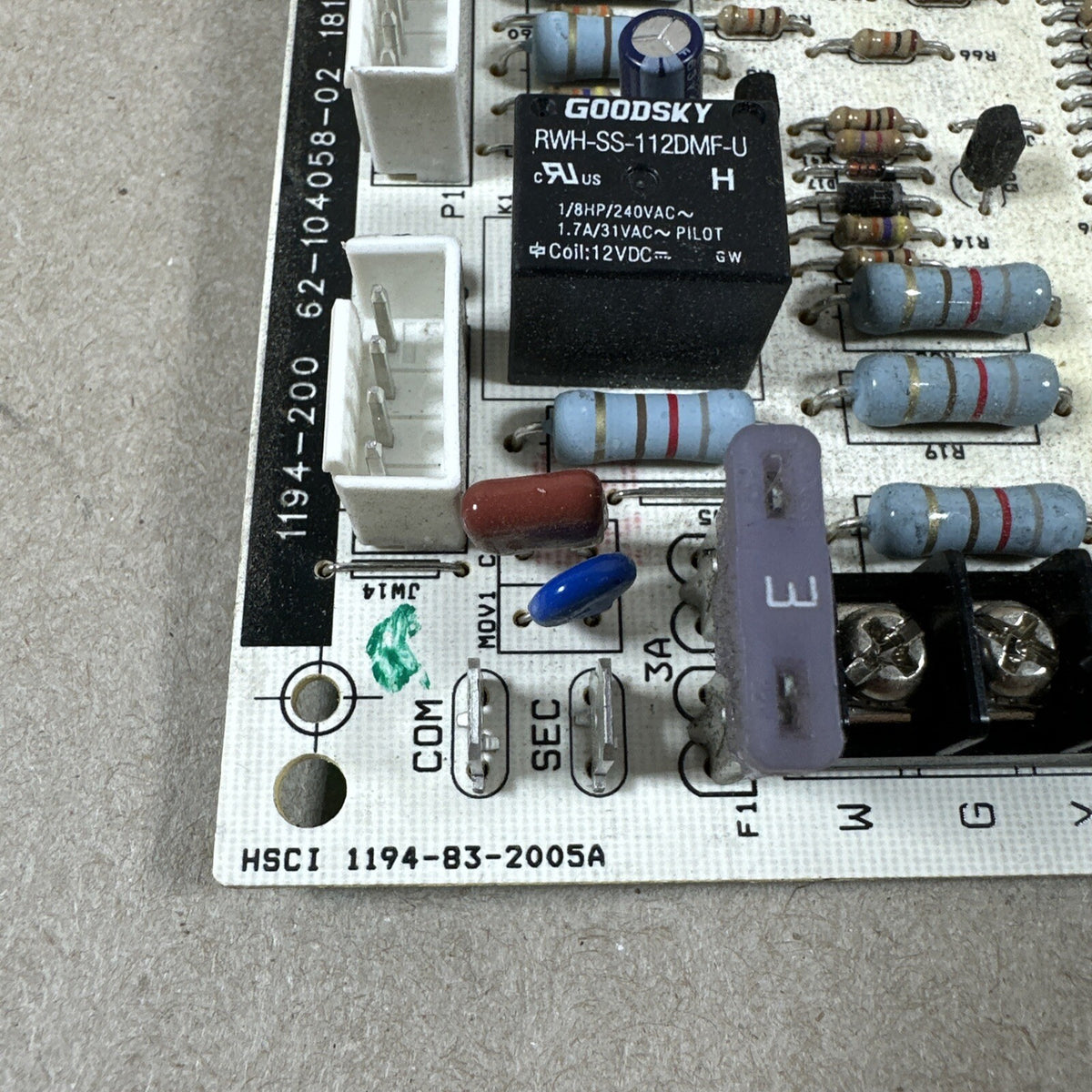 1194-83-2005A 1194-200 62-104058-02 Rheem furnace OEM control Board (N28)
