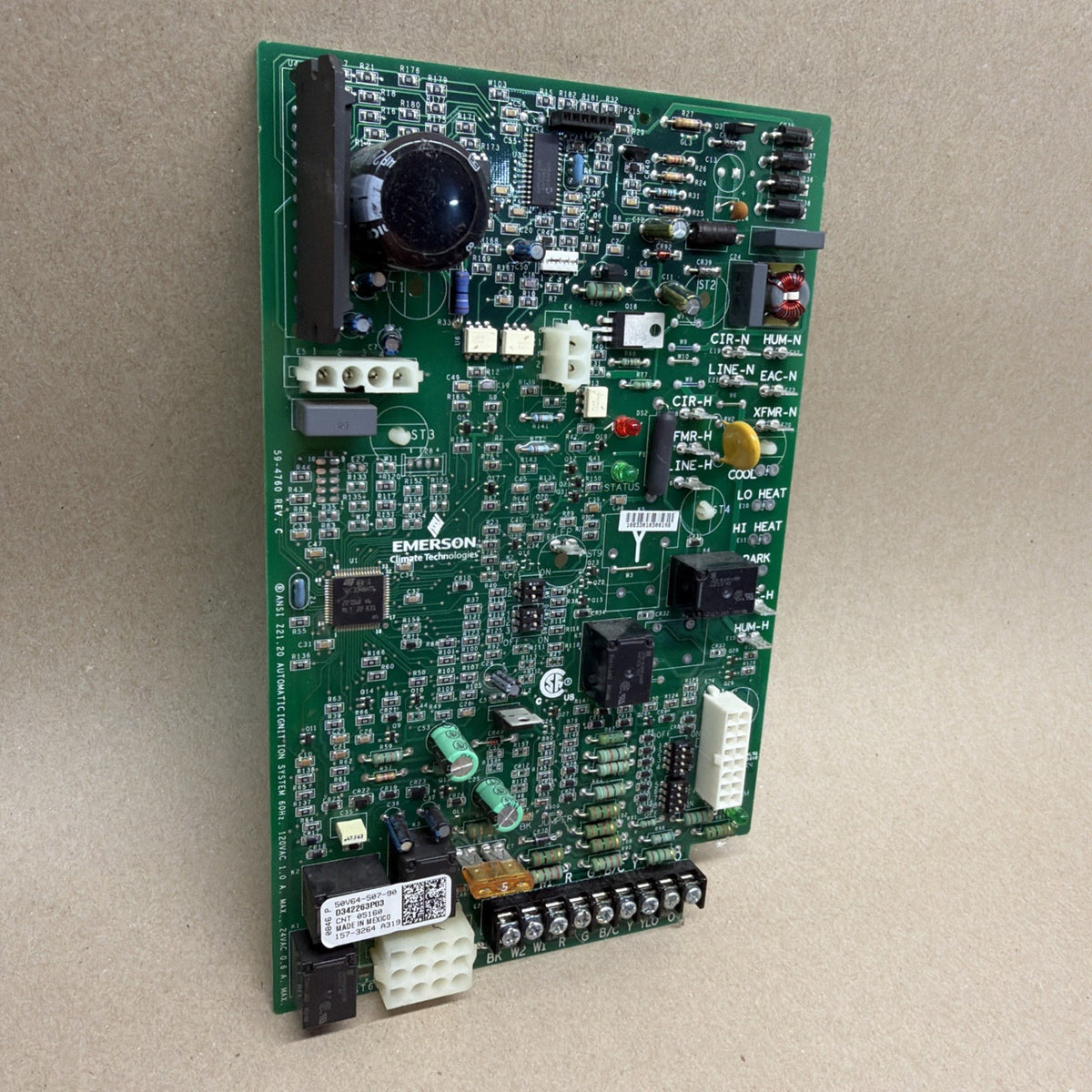 TESTED✅  Emerson 50V64-507-90 Furnace Control Board TRANE D342263P03 CNT 05160
