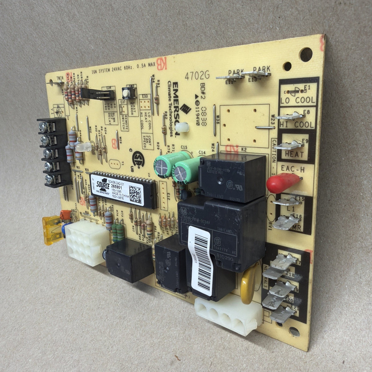 🔥 Source1 York Luxaire 265901 Furnace Control Board Emerson 50A56-242-01