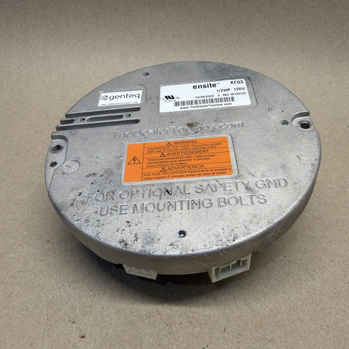 Genteq ensite 5SBA39FLP7014 ECM Blower Motor 1/2HP 120V 1PH D345908P02 KF03