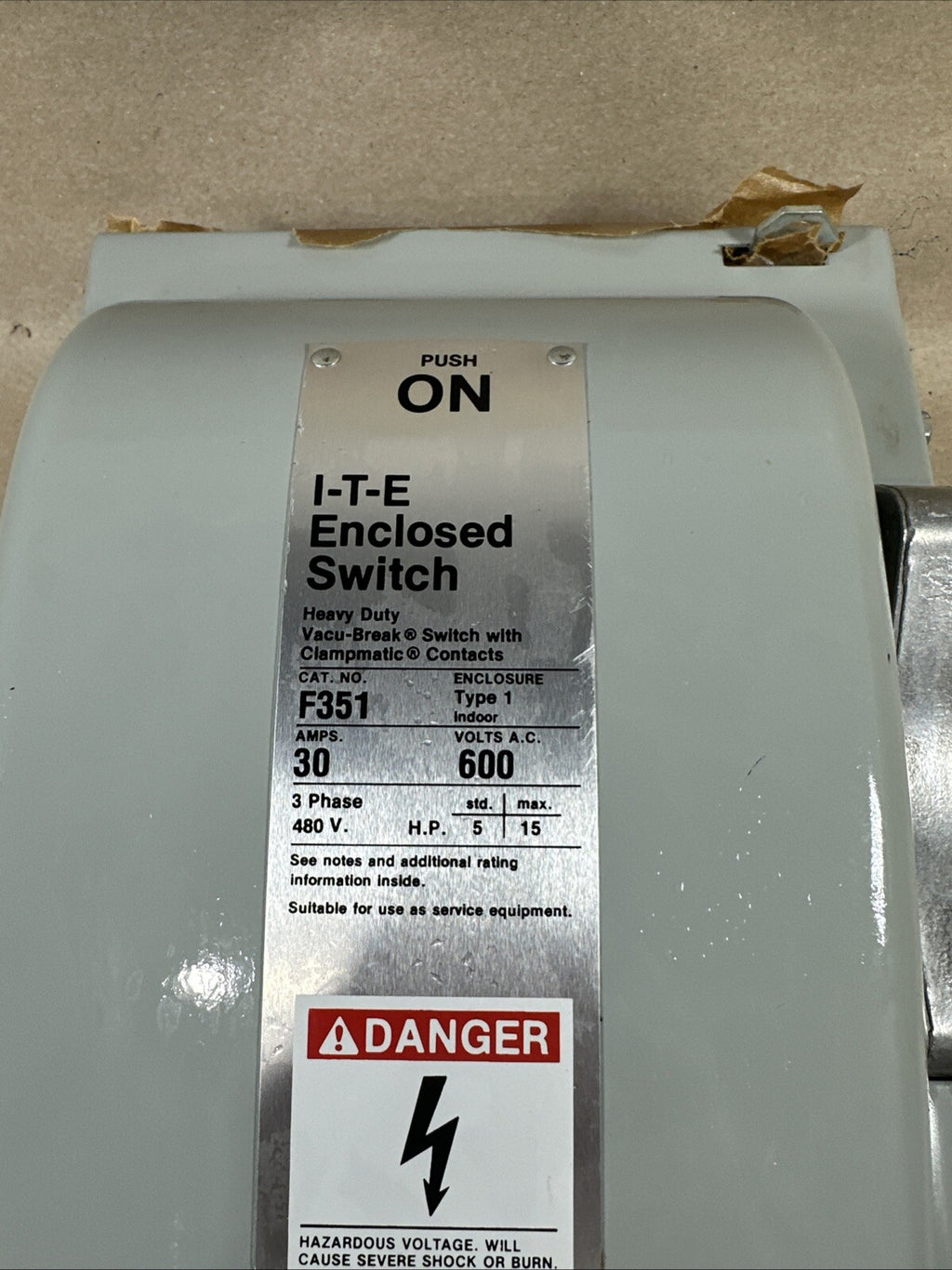 NEW!!!   Siemens F351 ITE Heavy Duty Enclosed Switch New. Electric