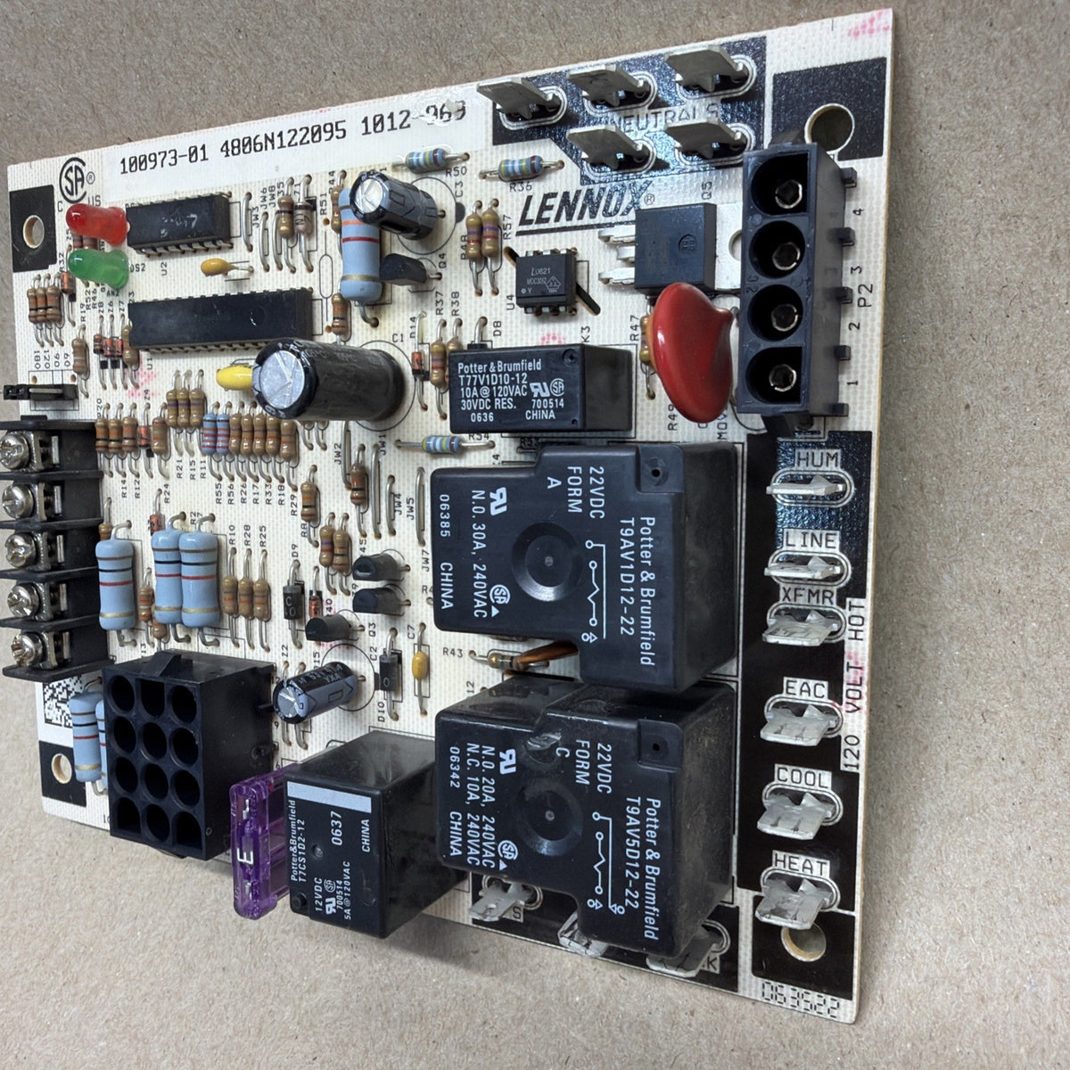 TESTED✅ LENNOX CONTROL Circuit BOARD 100973-01   1012-969 1012-83-9692A