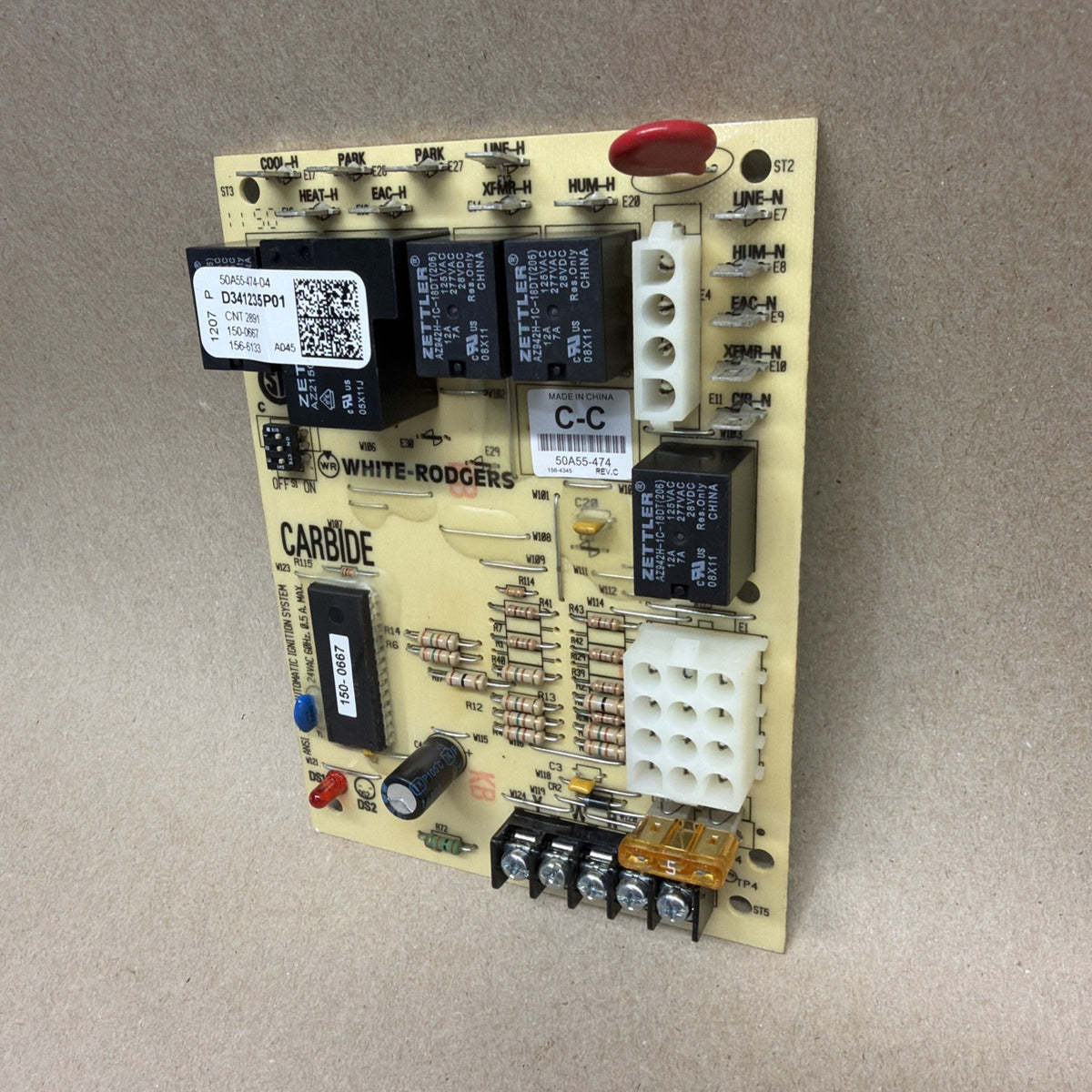TESTED✅. Furnace Control Circuit Board 50A55-474-04 D341235P01 White-Rodgers