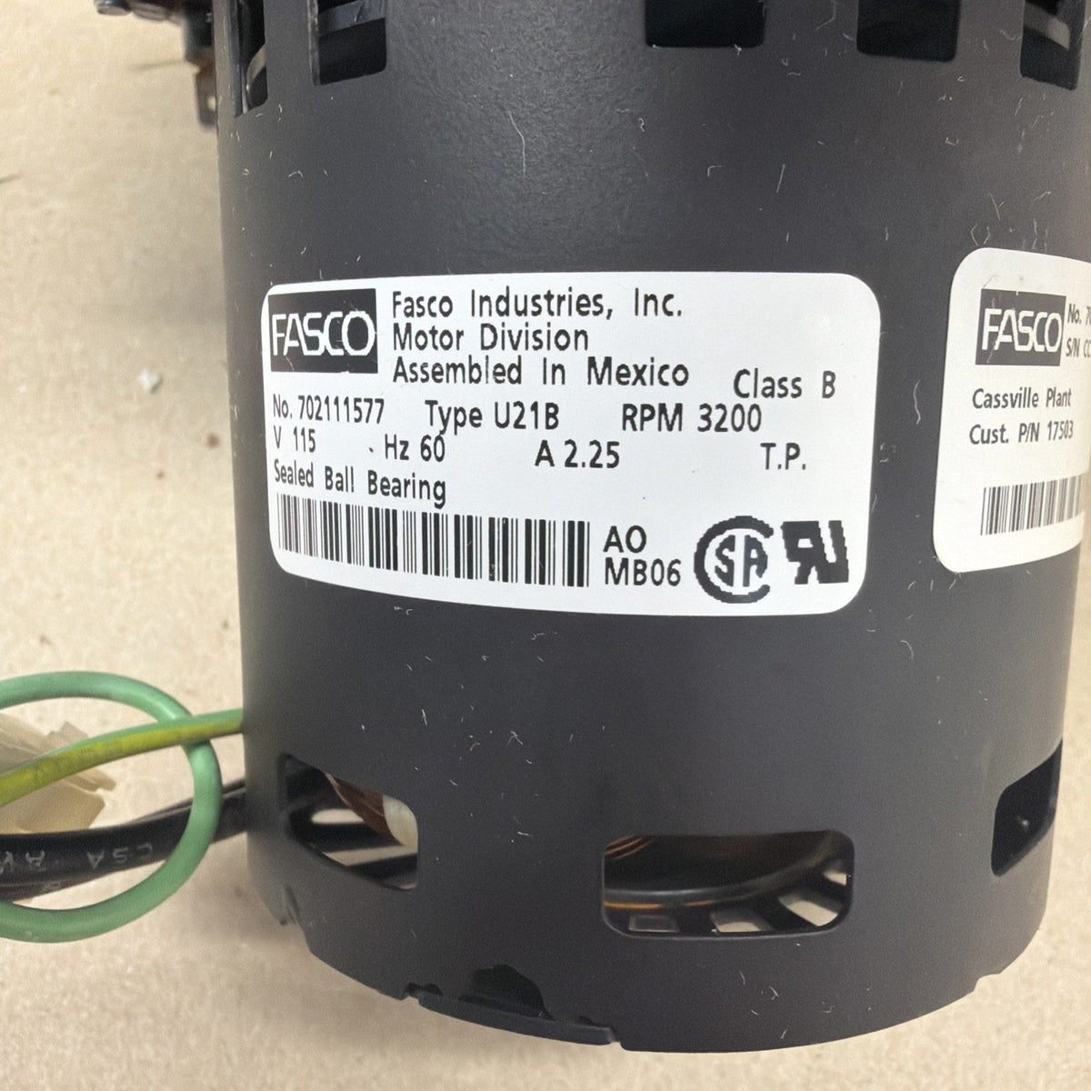 ✅ FASCO 702111577 Draft Inducer Blower Motor Assembly 024-34558-000 7021-11577