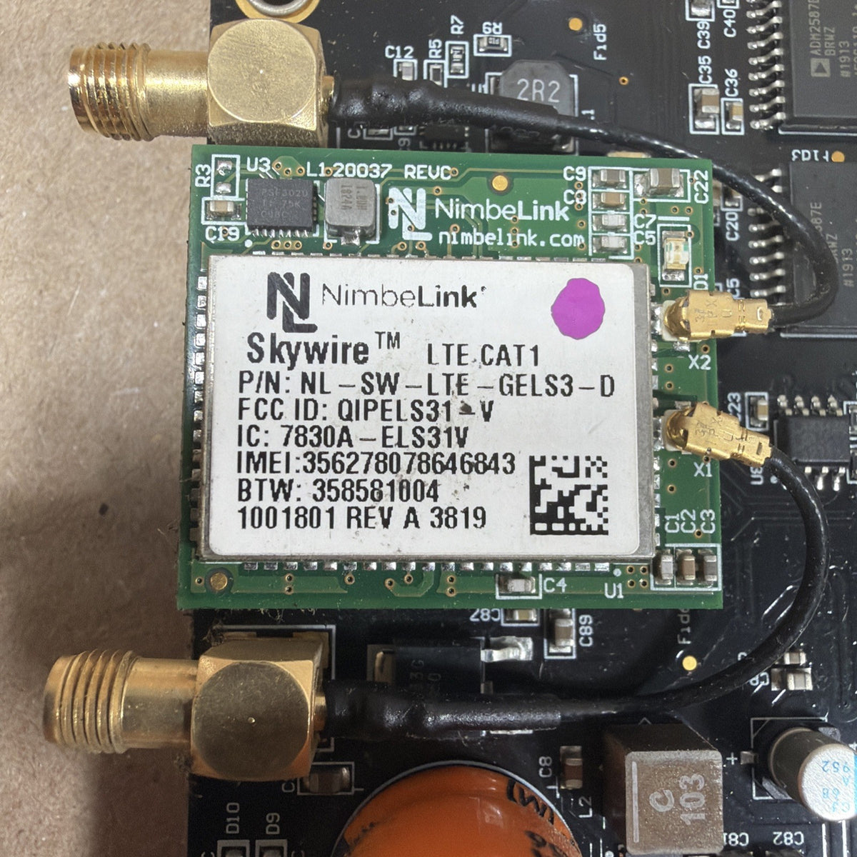 Nimbelink Skywire NL-SW-LTE-GELS3-D  4G LTE modem module Verizon (LOT 5)