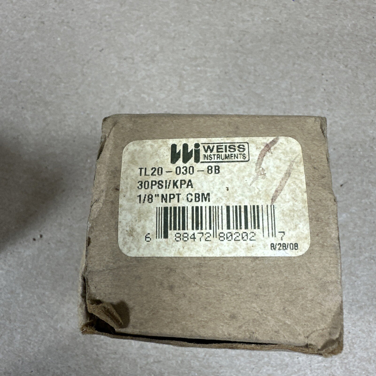 Weiss Instruments L38-161, Utility Pressure Gauge, 0-30 kPa, TL20-030-8B