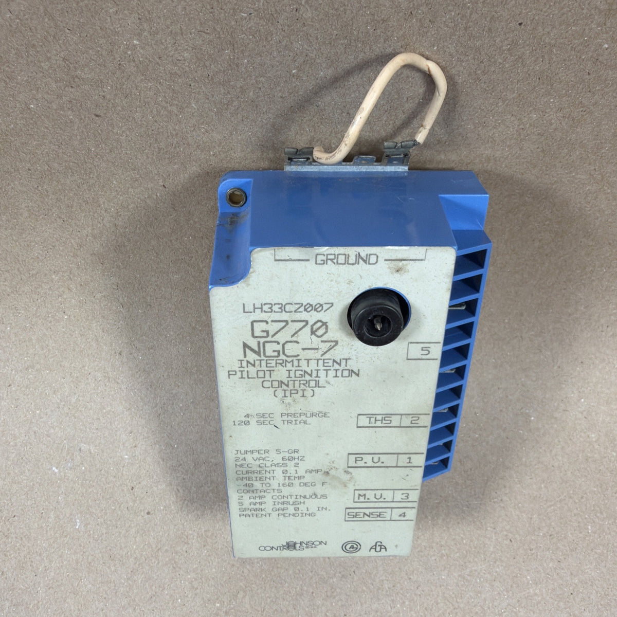 🔥 LH33CZ007 Johnson Controls NGC-7 Intermittent Pilot Ignition Control G770