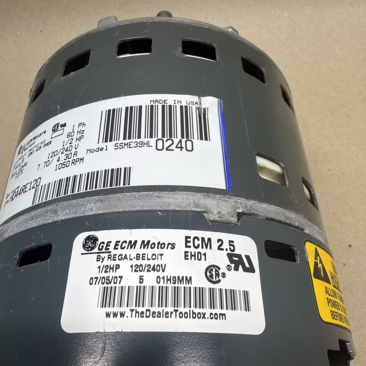 ✅ GE ECM Motors 5SME39HL0240 ECM Blower Motor HD44RE120  EH01   1/2HP  ECM 2.5