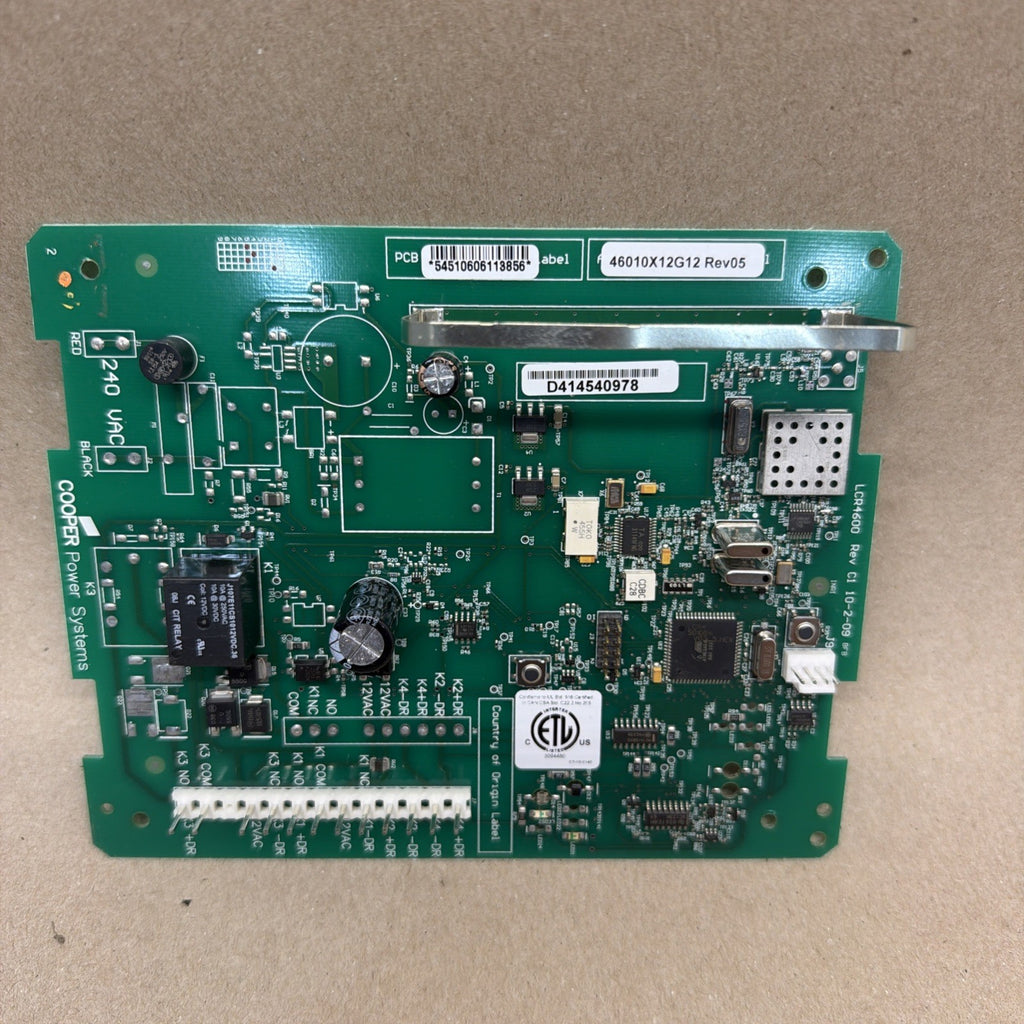 D414540978. ✅ 46010X12G12 Cooper Power Systems LCR4600 Rev C1 control board