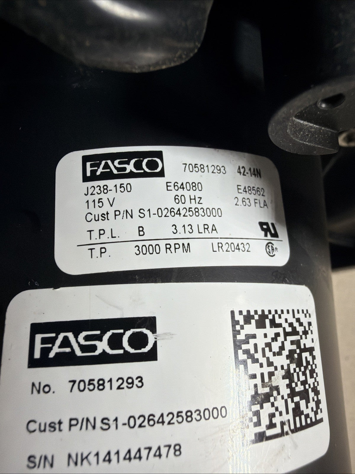 🔥🔥 Fasco 70581293 Furnace Draft Inducer Blower Motor S1-02642583000 115V A25