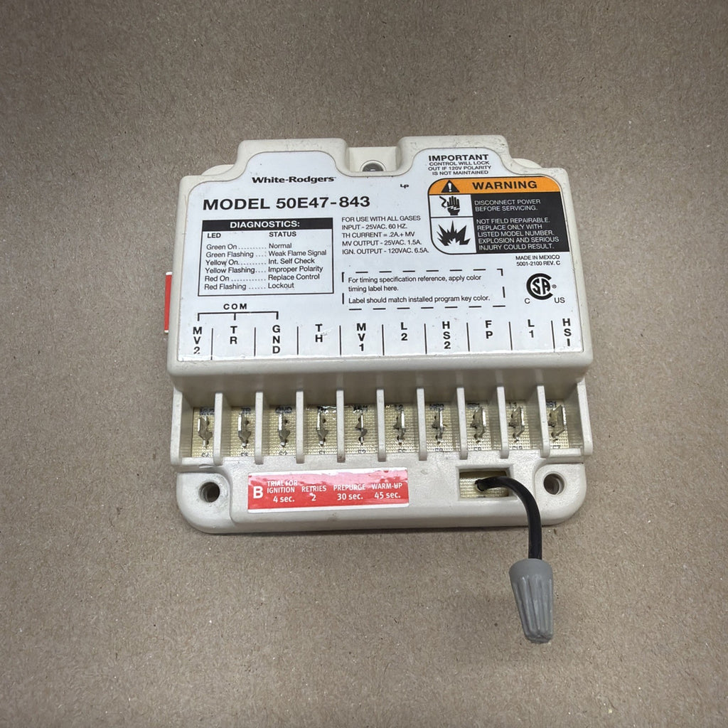 TESTED✅ White-Rodgers 50E47-843 Hot Surface Ignition Module w/ B Tab