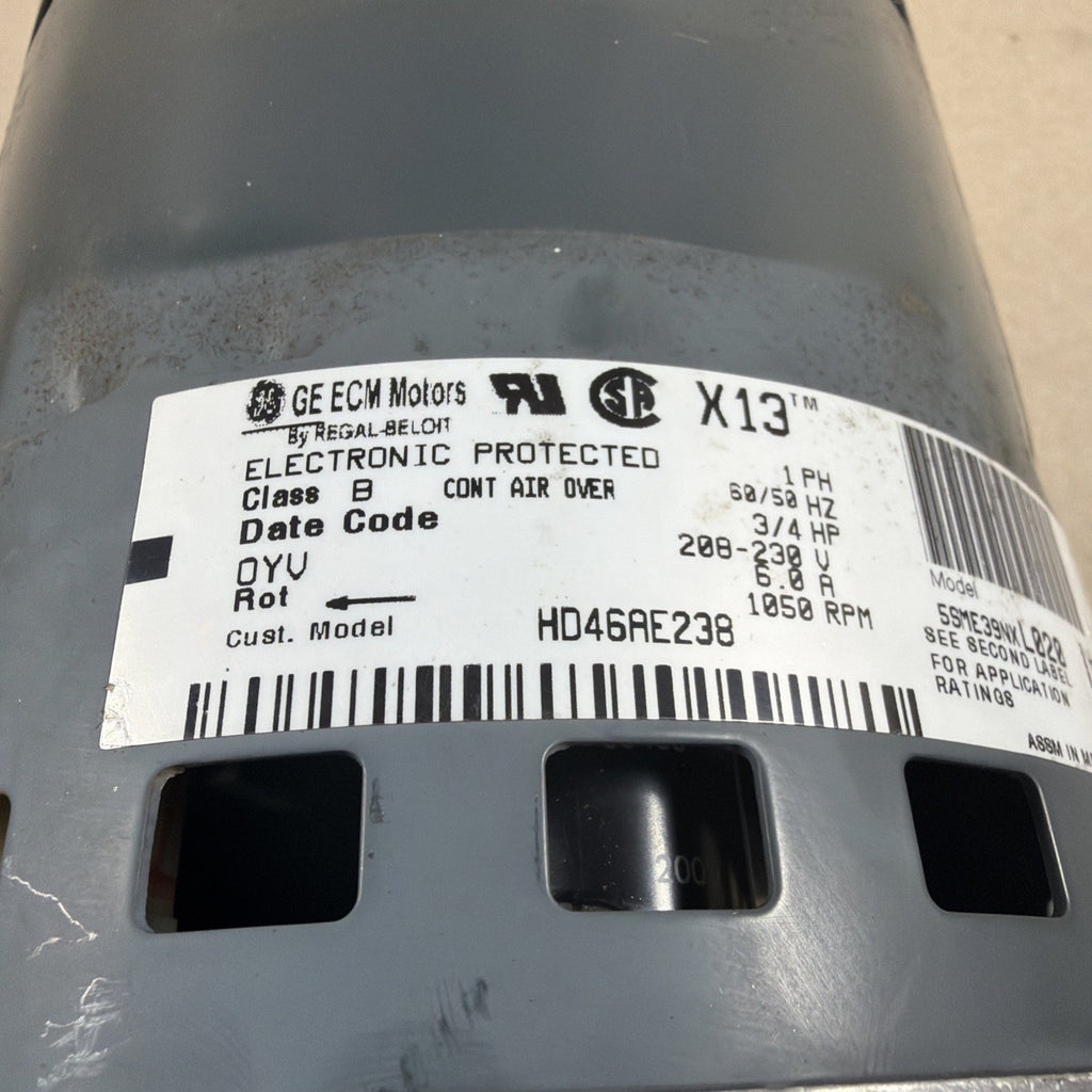 TESTED🔥 GE ECM X13 3/4 HP 230V Blower Motor 5SME39NXL020 HD46AE238 FM06