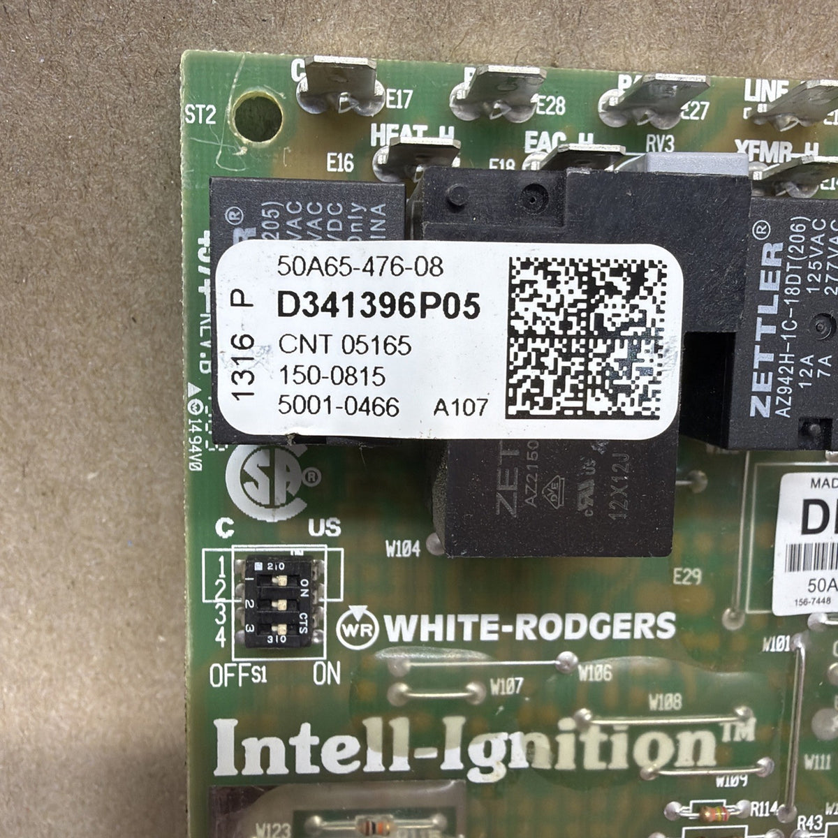 TESTED🔥 50A65-476-08  Furnace control board D341396P05 CNT 05165