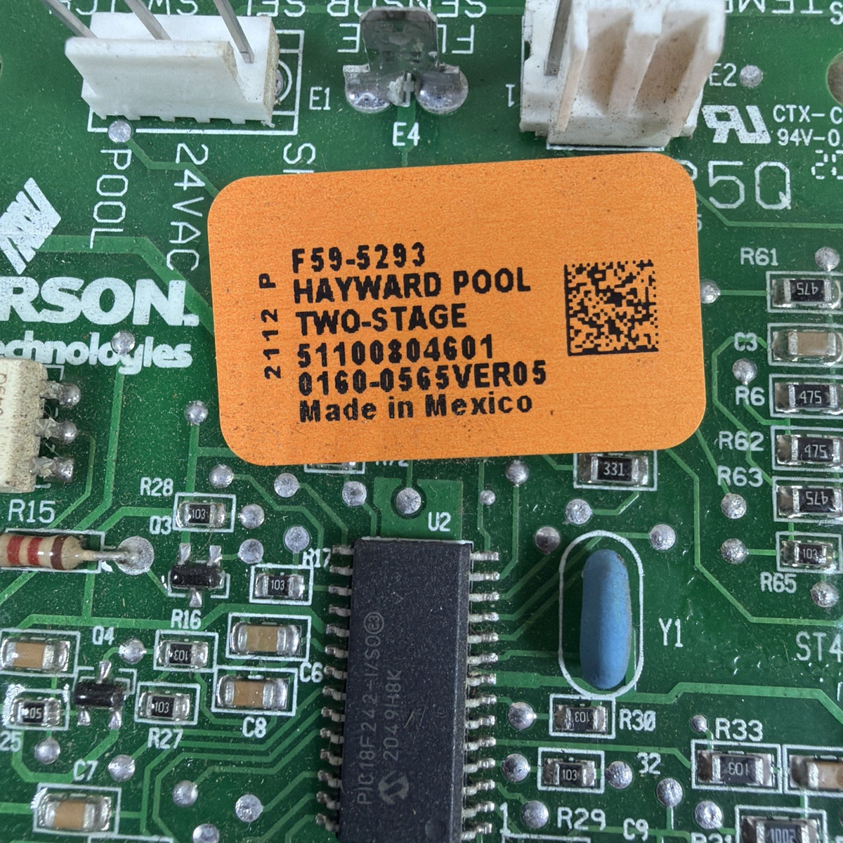 🔥 HAYWARD F59-5293 Pool Heater Two Stage Control Circuit Board 0160-0565 (N50)