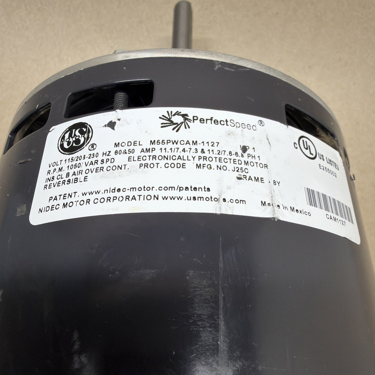 ✅  SELECT TECH MOTOR  1 HP M55PWCAM-1127 A24705758  120/230V