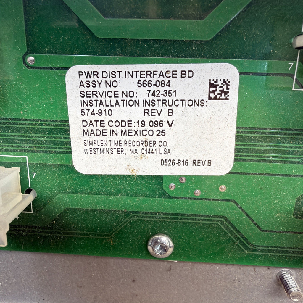 ✅ 4100-2300 SIMPLEX Expansion Bay Base  566-084 Filler Plate 742-839