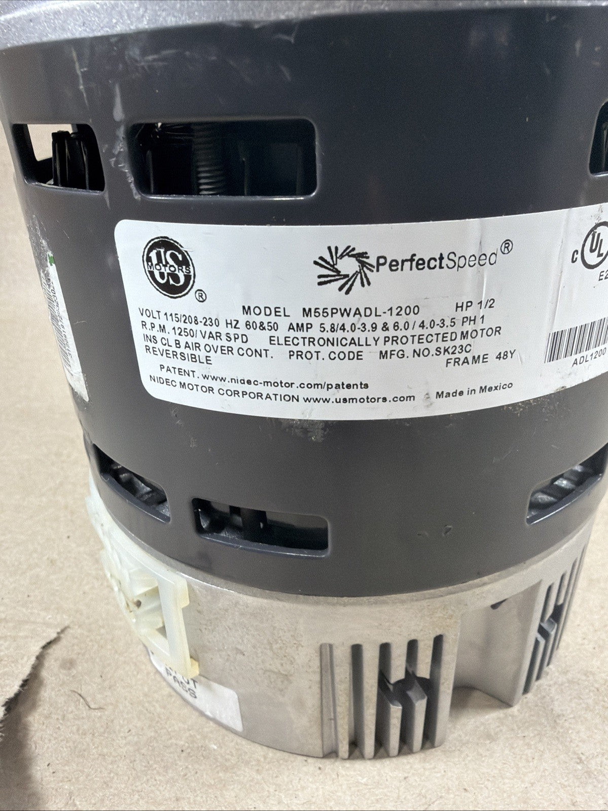 🔥🔥 US Motors PerfectSpeed M55PWADL-1200 ECM Blower Motor 1/2HP A25232274 (M15