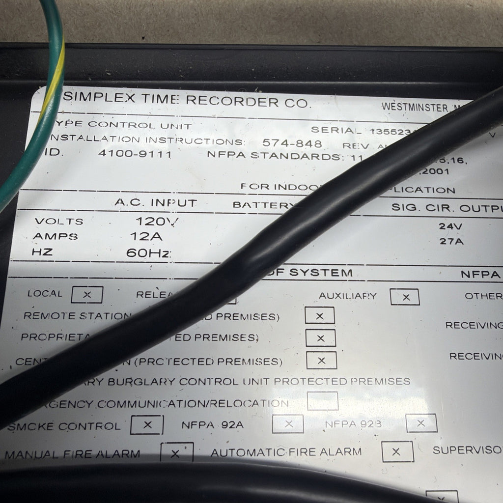 TESTED✅ Simplex 742-830 Master Operator Interface for 4100U/ES Panel 4100-9111