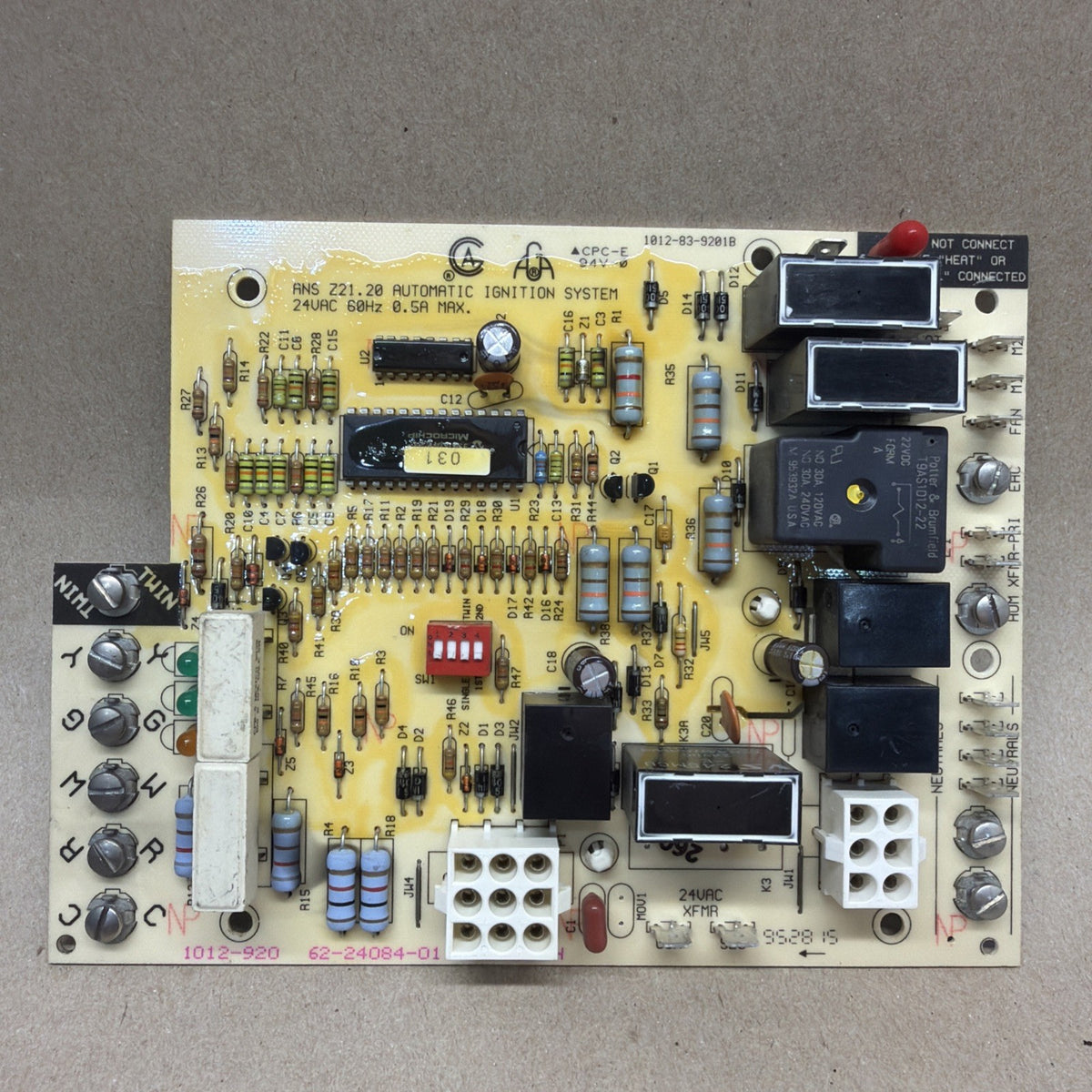 TESTED🔥 Rheem Furnace Control Board 1012-83-9201B 62-24084-01 1012-920