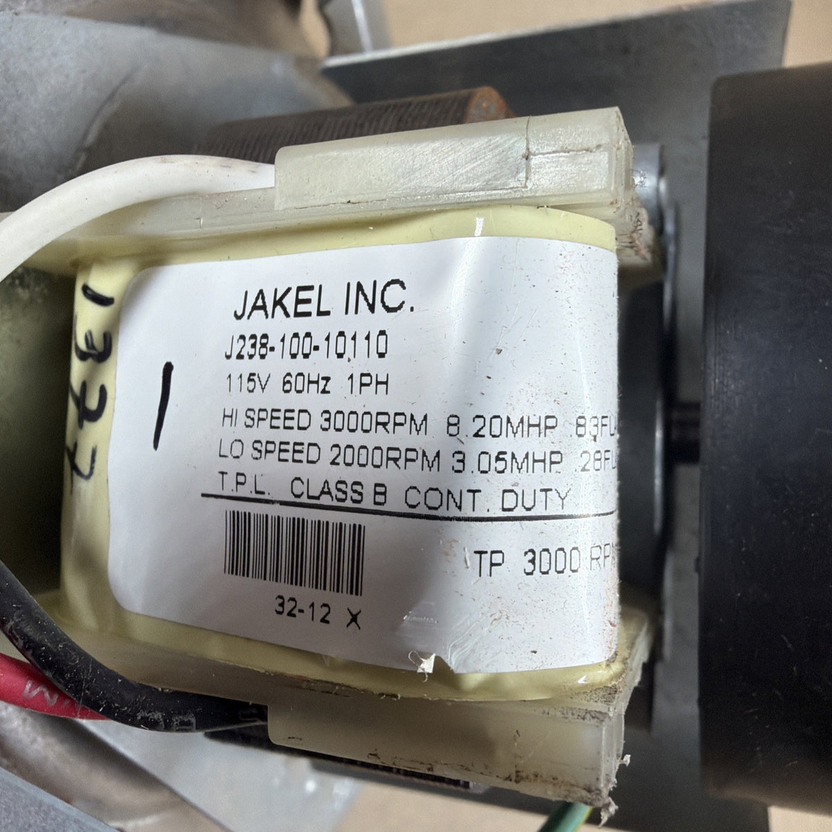 TESTED🔥 JAKEL J238-100-10110 Draft Inducer Blower Motor Assembly HC21ZE125A