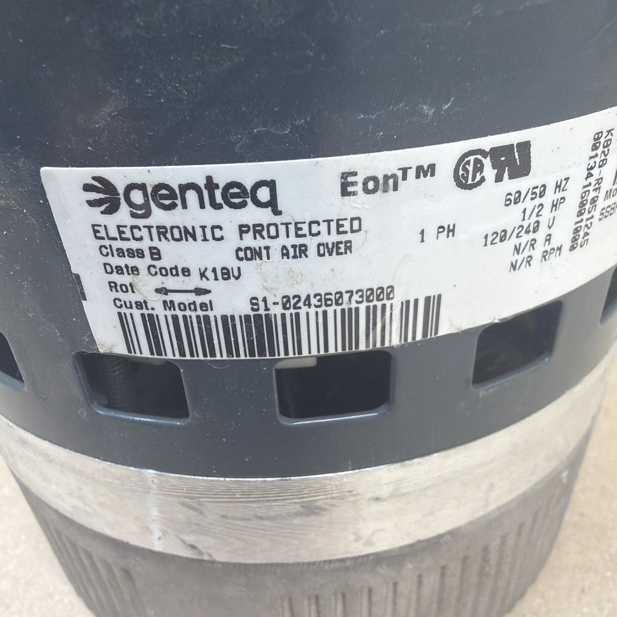🔥 Genteq Eon 5SBA39GLV5507 Programmable Motor 1/2hp 115V D344734P38 HD03