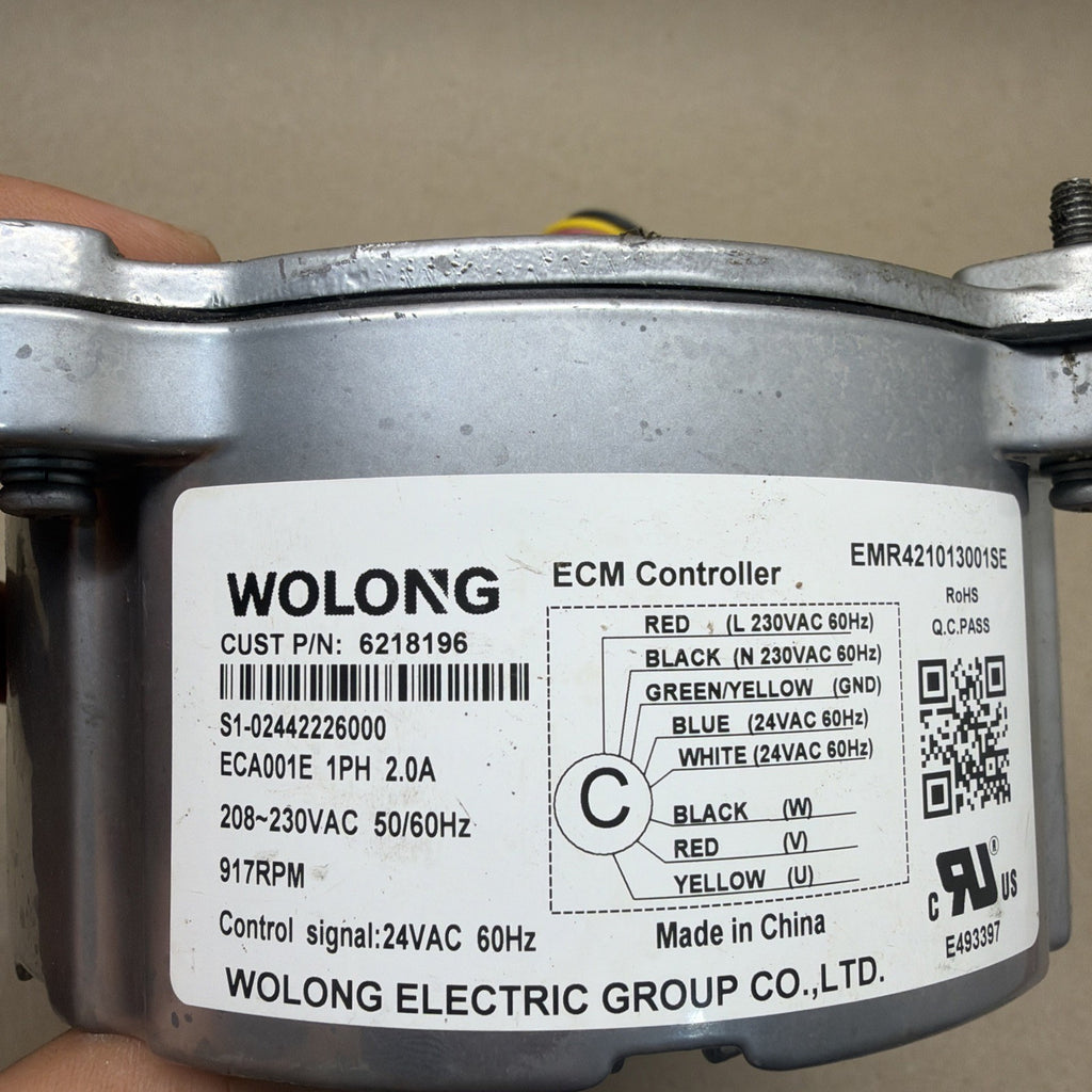 Wolong ECM Controller EMR421013001SE. P/N:6218196 ECA001E 208/230V