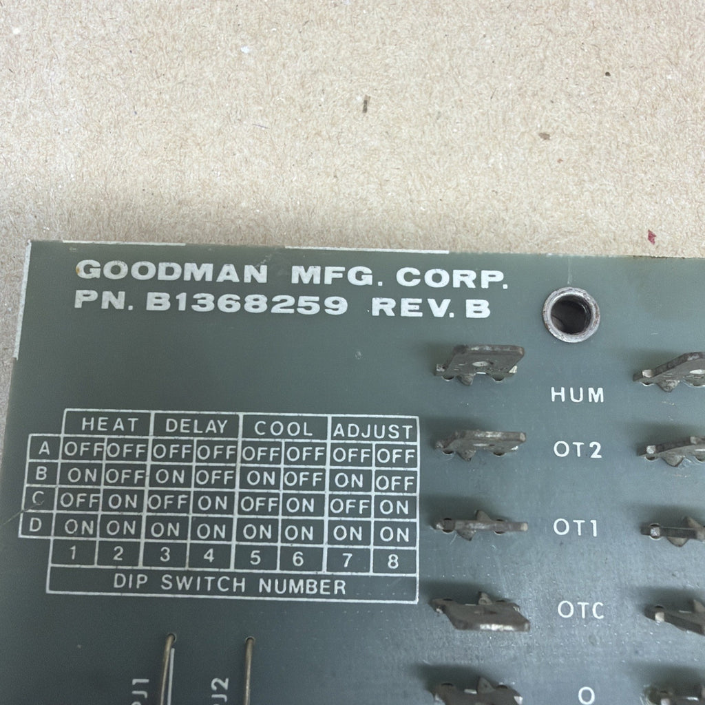 TESTED✅ GOODMAN MFG. CO. P. N. B1368259 Rev.B