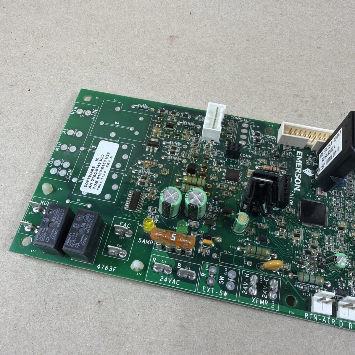 🔥 FCBAE1-EMERSON CONTROL BOARD 48C31 495 01 CNT05870 ASSY PLUS USER INTERFACE