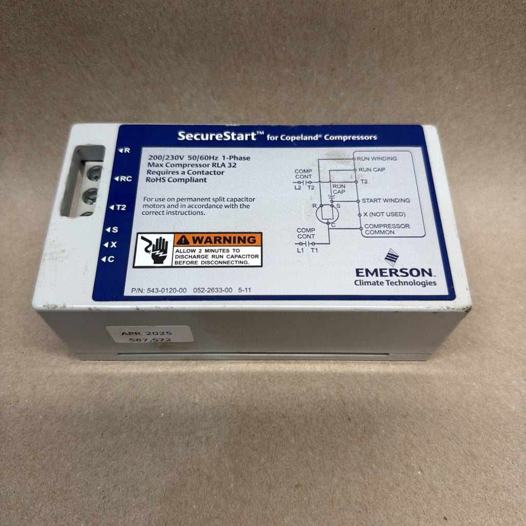 TESTED✅ Emerson Secure Start For Copeland Compressors P:N 543-0120-00
