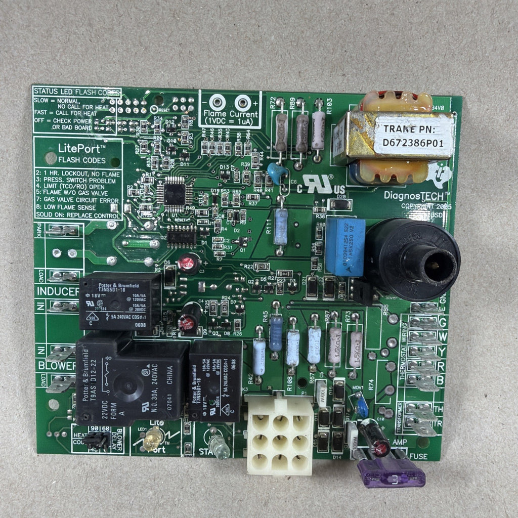 TESTED🔥🔥 TRANE D672386P01 Furnace Control Circuit Board  (H40