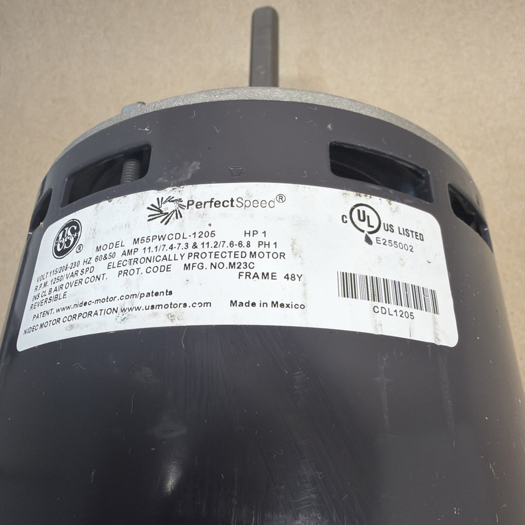 ✅ US Motors M55PWCDL-1205 PerfectSpeed ECM Blower Motor 1HP 115/208-230V Ver.58