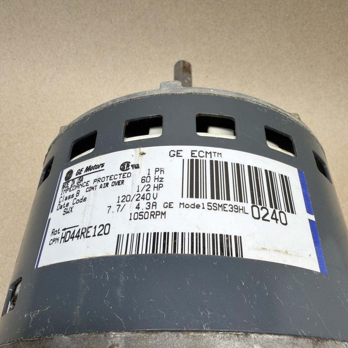✅ GE ECM Motors 5SME39HL0240 ECM Blower Motor HD44RE120  EH01   1/2HP  ECM 2.5