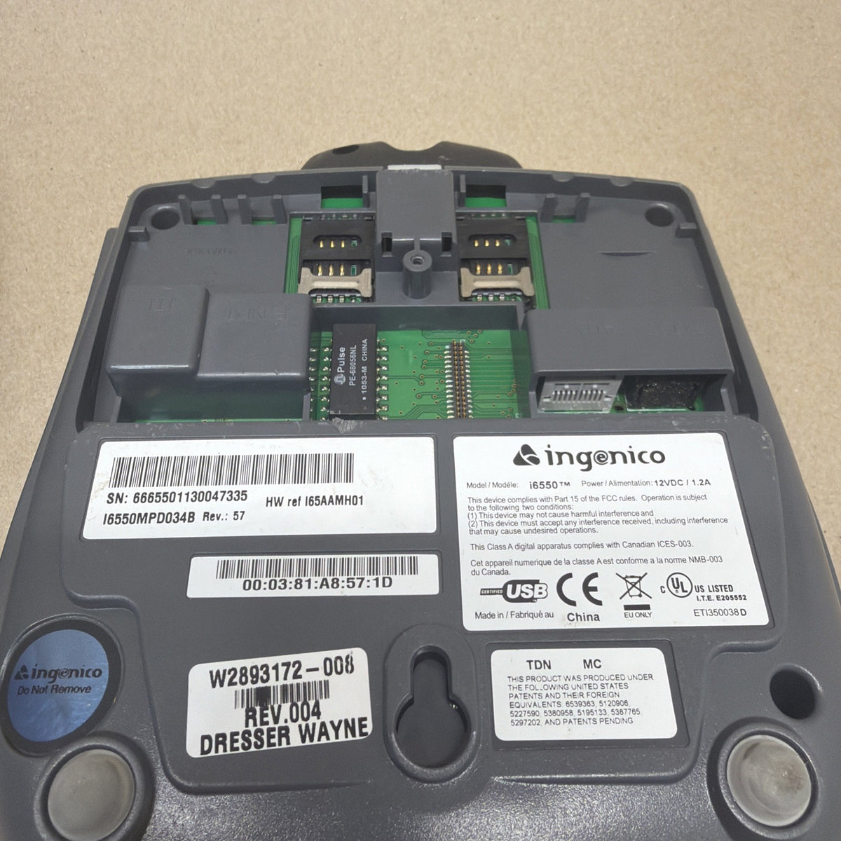 (Lot 2) Ingenico i6550 POS Terminal Credit Card Reader